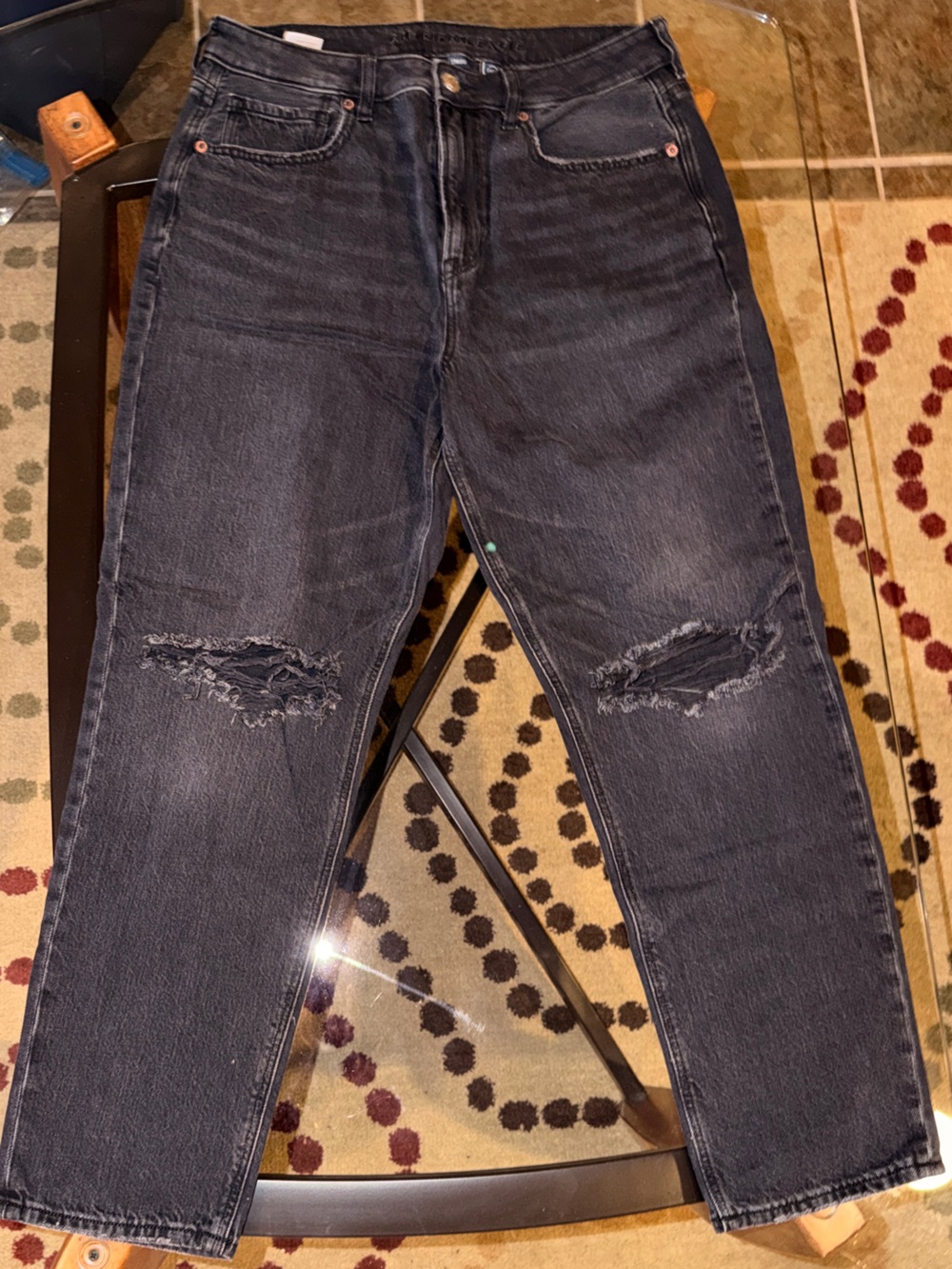 Men's Distressed Black Jeans - Stylish Slim Fit